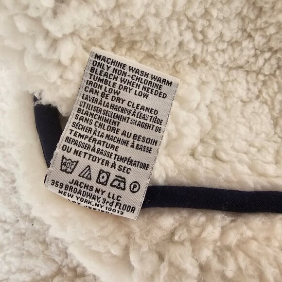 Jachs Girlfriend Plaid Blue Red Sherpa Cardigan Sweater Jacket, Size Medium - Picture 8 of 10